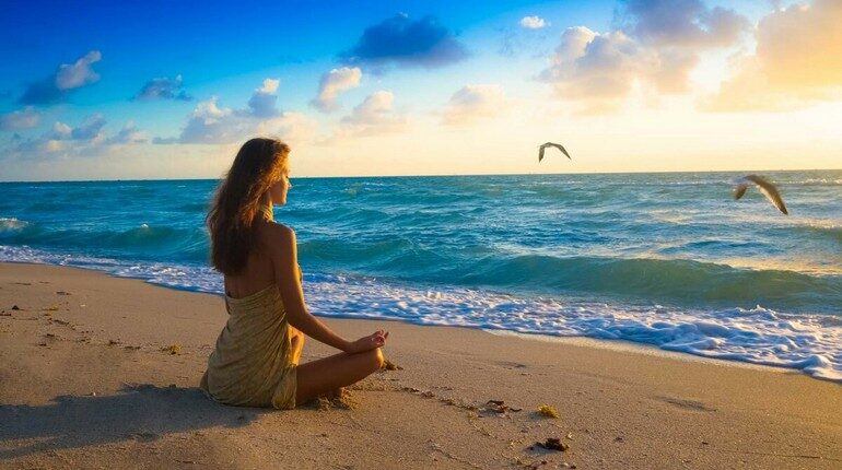 медитация на берегу моря, как вернуть энергию, зарядится энергией